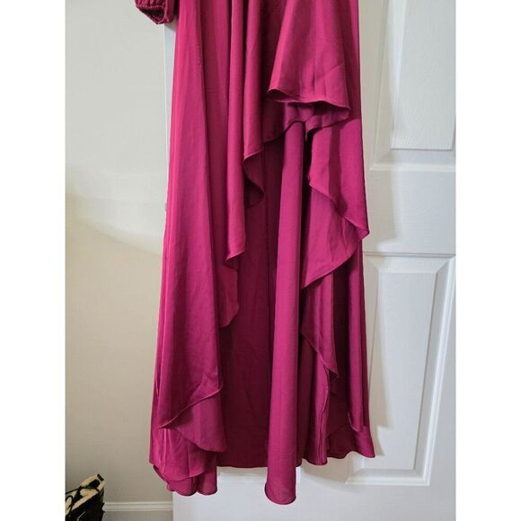 Mac Duggal 49141 One-Sleeve High-Low Prom Dress 4 NWT $358 - Picture 7 of 11